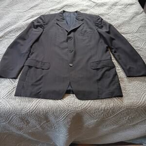 Black‎ Ermenegildo Zegna Modern Cut Italian Wool Blazer 44R Made in Switzerland